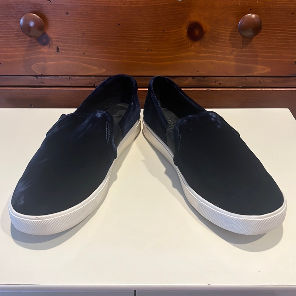 Vince Bray Smoking Loafer Velvet Blue Slip On Shoe 9M